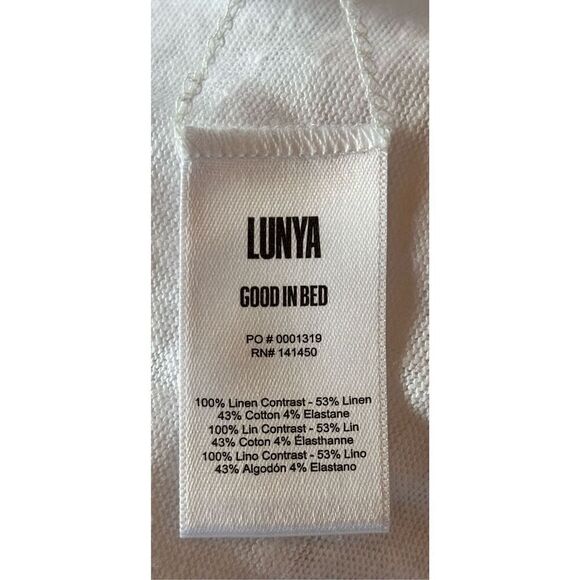 LUNYA Linen Blend Open Front Cardigan in White NWT One Size - Picture 6 of 6